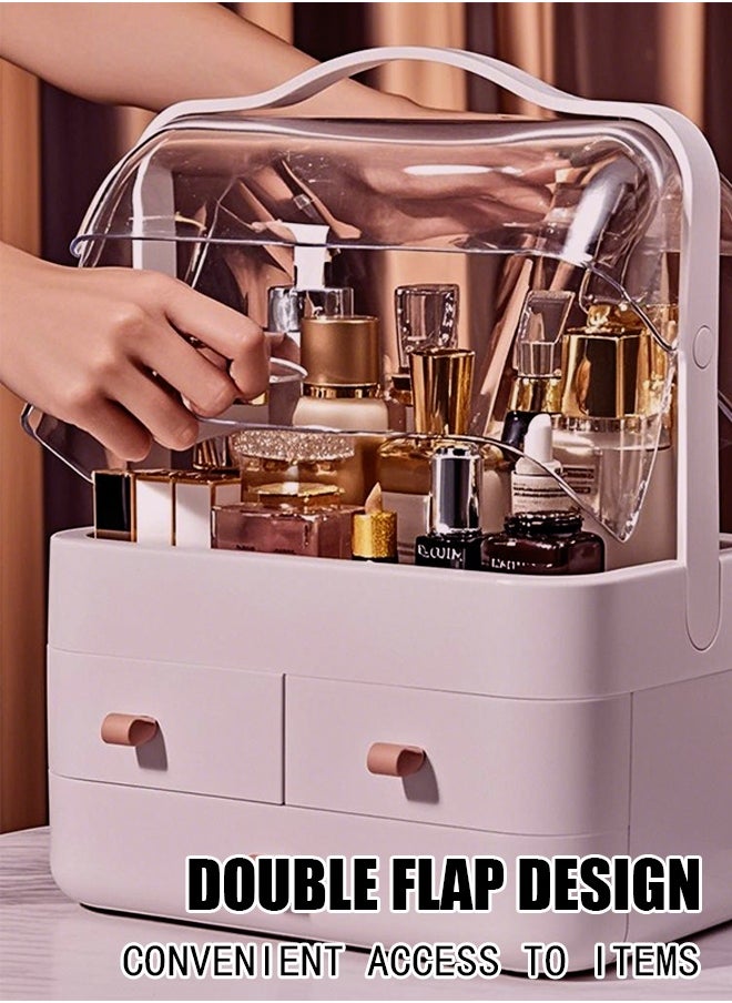 Cosmetics storage box, lipstick desktop drawer, transparent storage rack, skincare products