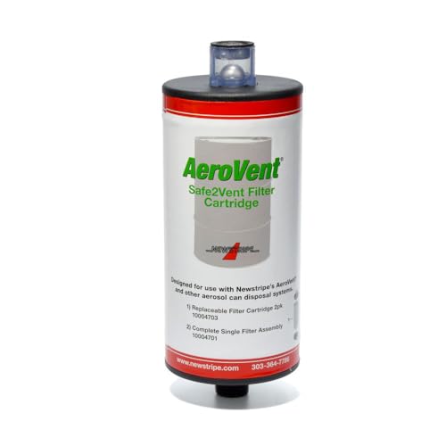 Newstripe AeroVent Safe2Vent Single Filter Assembly (Part #10004701) | Fits Single-Can Systems | Reusable Top, Base & Filter Cartridge | Viz-a-Ball Indicator | Compliant in All 50 States | Made in USA - Image 2