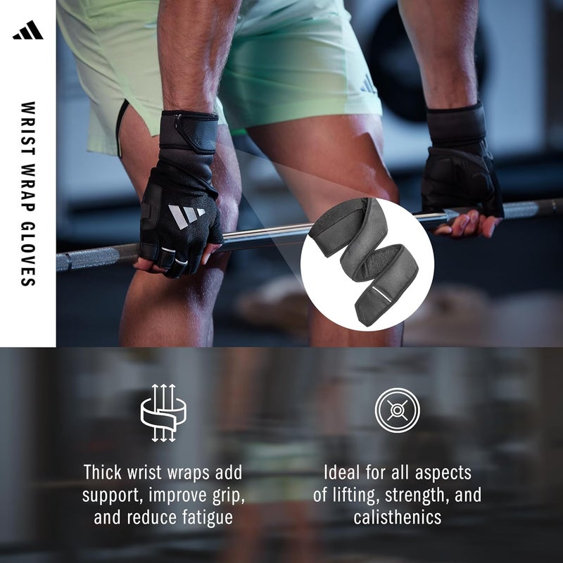 adidas Wrist Wrap Training Gloves - XS - Image 3