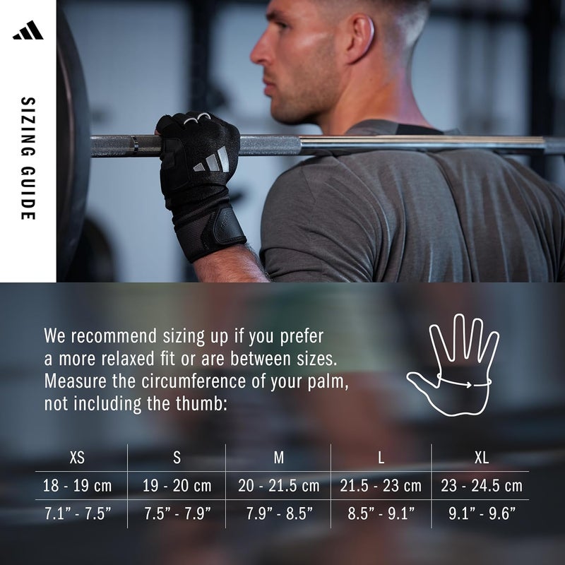 adidas Wrist Wrap Training Gloves - XS - Image 5