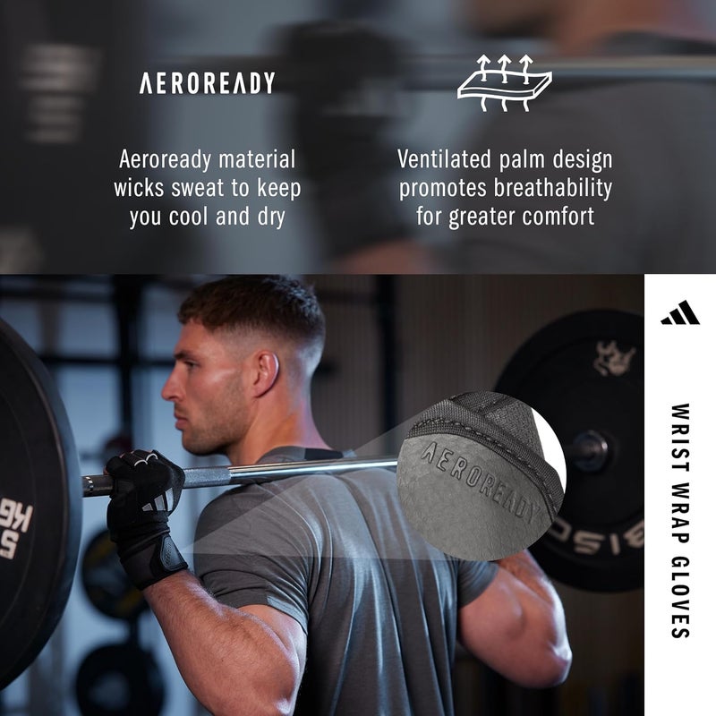 adidas Wrist Wrap Training Gloves - XS - Image 2