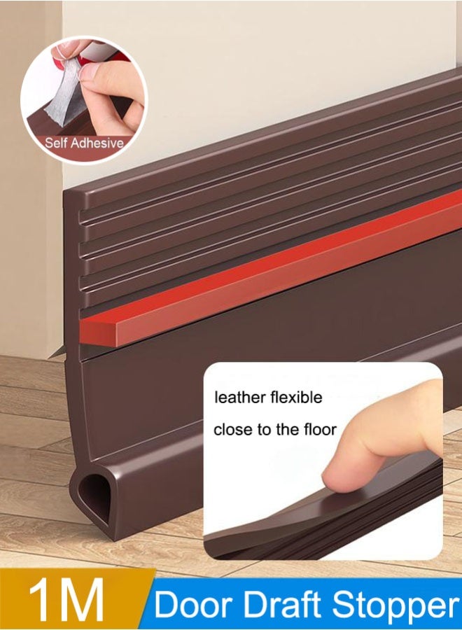 Door Draft Stopper,100 cm Length Under Door Seal, Door Sweep for Exterior & Interior Doors, Door Bottom Draft Blocker Dust and Noise Insulation  - Image 1