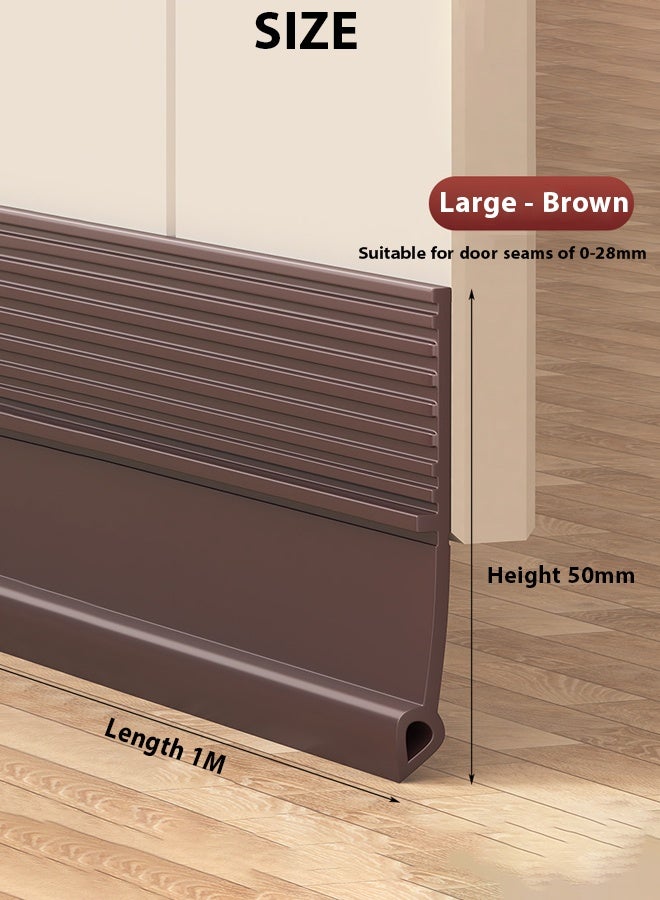 Door Draft Stopper,100 cm Length Under Door Seal, Door Sweep for Exterior & Interior Doors, Door Bottom Draft Blocker Dust and Noise Insulation  - Image 2