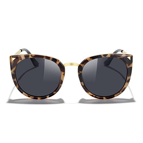 MERRY'S Girls Cat Eye Sunglasses for kids Children Polarized Sunglasses S7000 (Leopard Frame, 49) - Image 1