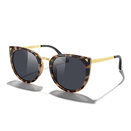 MERRY'S Girls Cat Eye Sunglasses for kids Children Polarized Sunglasses S7000 (Leopard Frame, 49) - Image 3