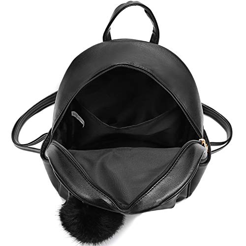 IHAYNER Mini Backpack Purse for Girls Teens Women Purses PU Leather Pom Backpack Shoulder Bag with Charm Tassel - Image 4
