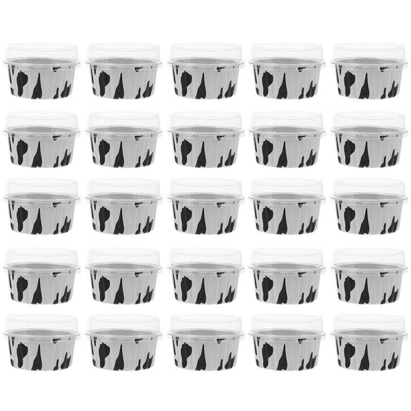 25 Pcs Aluminum Foil Baking Cups Thickened Pudding Muffin Liners For Party Cake Baking - Image 2