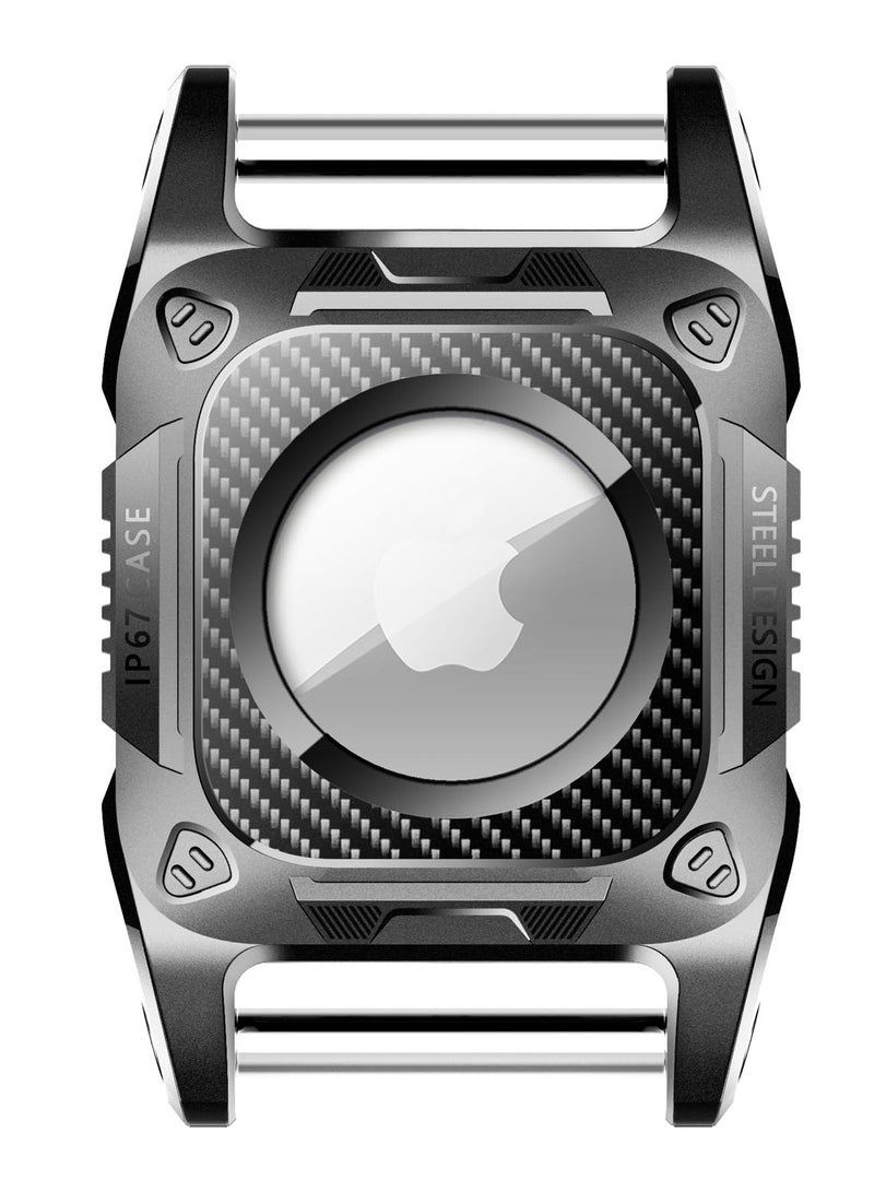 SOLARAE Airtag Dog Collar Holder,IPX8 Waterproof Dog Airtag Holder Case,Hard TPU Full Protection with Detachable Iron Bolt for Air Tag Dog Collar,Compatible Apple Air tag. - Image 1