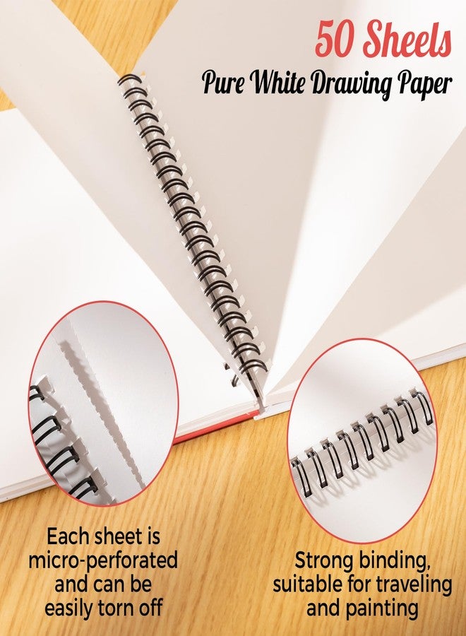 Prudiut 50 Sheets Marker Paper Pad, 7.5×9.8 Inch Bleedproof Art Sketch Pad, 73lb/120gsm Drawing Paper Spiral Sketch Book, Alcohol Marker Paper Painting Coloring Paper for Beginners, Artists, Gift, Christmas - Image 5