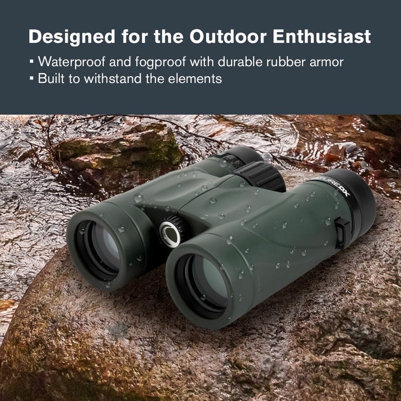 Celestron Nature DX 10x32mm Roof Binoculars - Green - Image 4