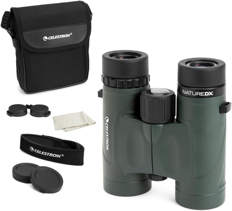 Celestron Nature DX 10x32mm Roof Binoculars - Green - Image 1