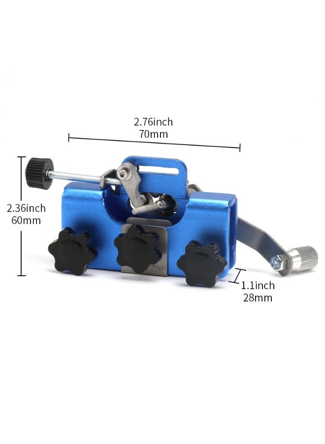 Portable Hand-Crank Chain Sharpener - Blue (3 Grinding Heads) - Stainless Steel & Alloy Material, Cross-Border New Chain Grinding Tool for Home Use - Image 4