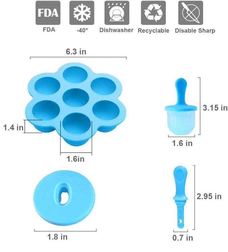 Stewit® Reusable Silicone Popsicle Mould Set - Fun Kulfi Maker for Kids & Adults | Easy Release & Bright Blue Color (1 Piece) - Image 5