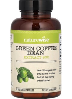 NatureWise Green Coffee Bean Extract 800, 800 mg, 60 Vegetarian Capsules 