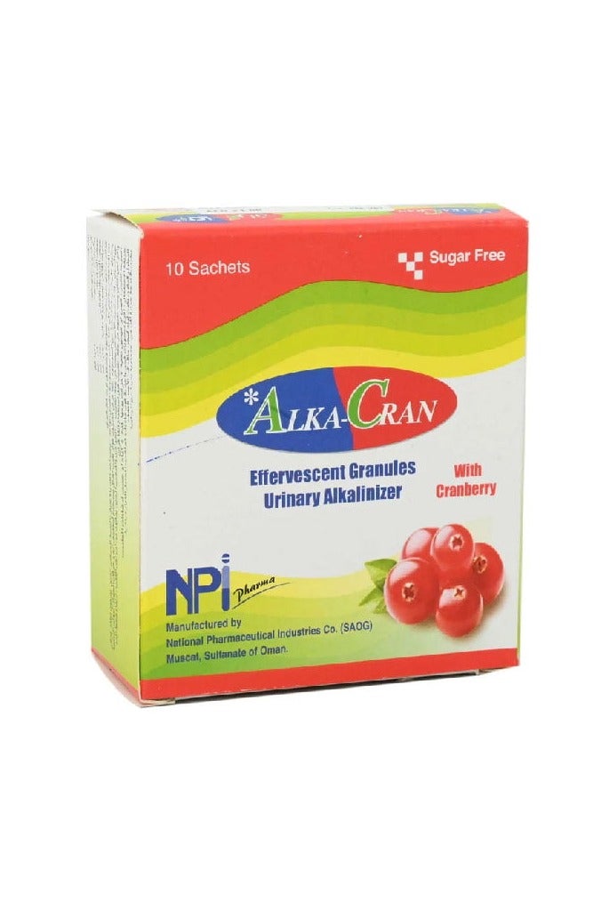 AlkaCran Urinary Alkalinizer sachate 10s with cranberry