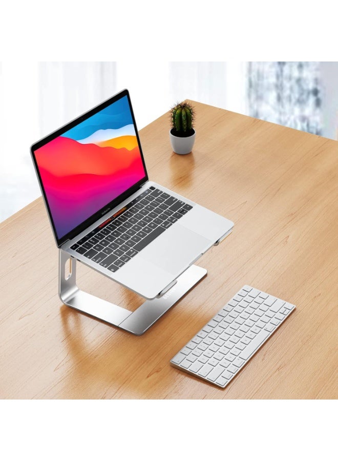 BESIGN LS03 Aluminum Laptop Stand, Ergonomic Detachable Computer Stand, Notebook Riser Compatible with Air, Pro, Dell, HP, Lenovo More 10-15.6" Laptops, Silver - Image 5