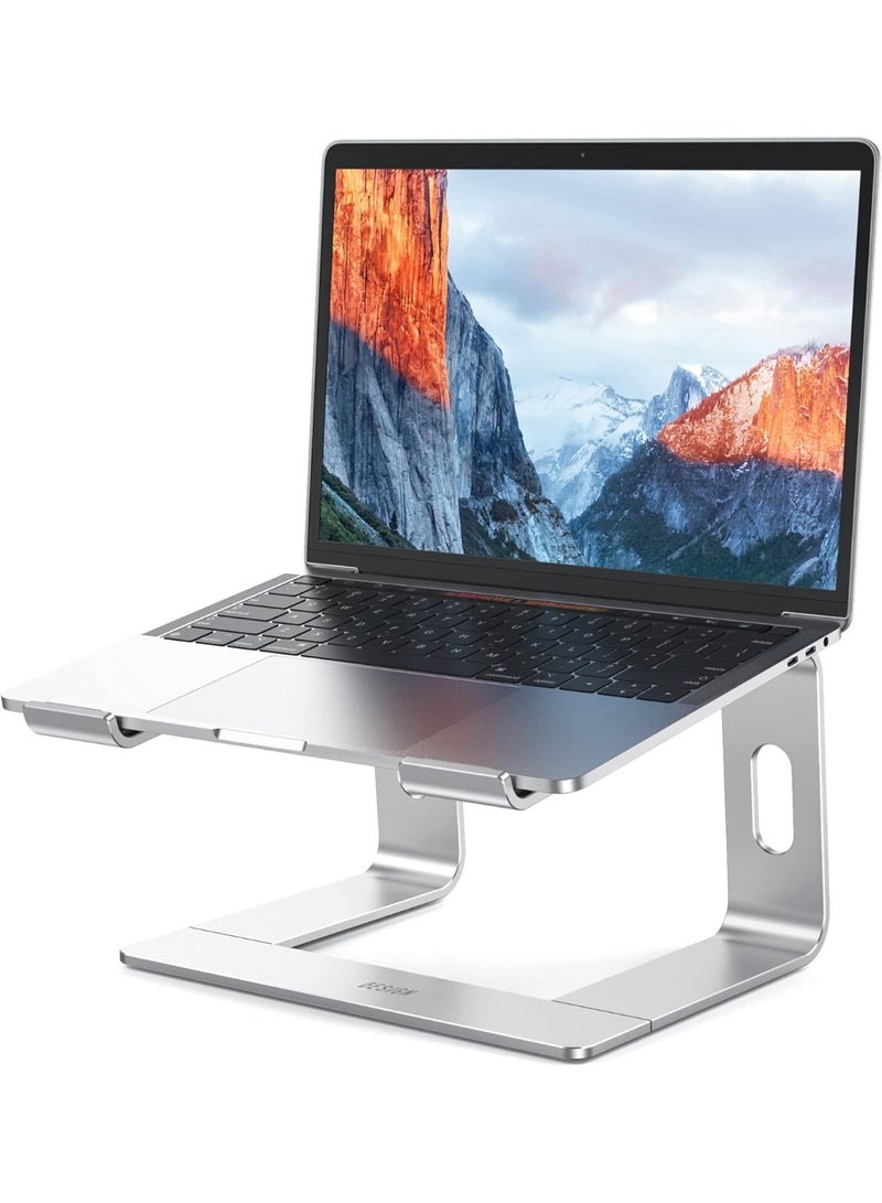 BESIGN LS03 Aluminum Laptop Stand, Ergonomic Detachable Computer Stand, Notebook Riser Compatible with Air, Pro, Dell, HP, Lenovo More 10-15.6" Laptops, Silver - Image 1