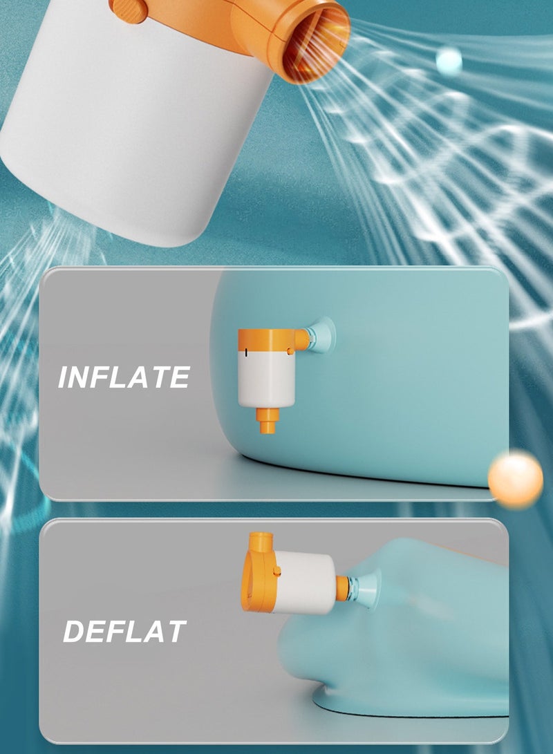 ما بيبي حمام سباحة خارجي قابل للطي بطول 2.1 متر، مركز لعب للأطفال قابل للنفخ مع شريحة ظل قابلة للفصل للأطفال، حفرة كروية للاستخدام الداخلي، جهاز نفخ لاسلكي - Image 3