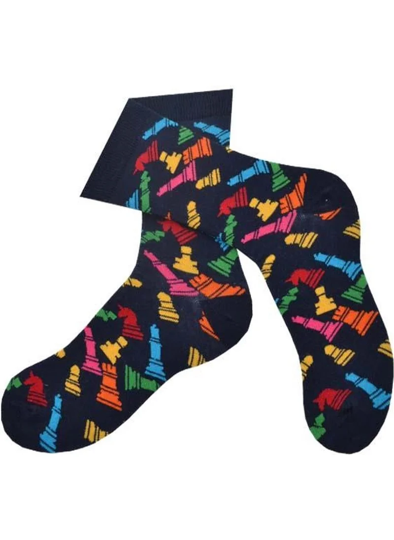 Dode Flora Chess Patterned Socks Men's Long Socks Clb