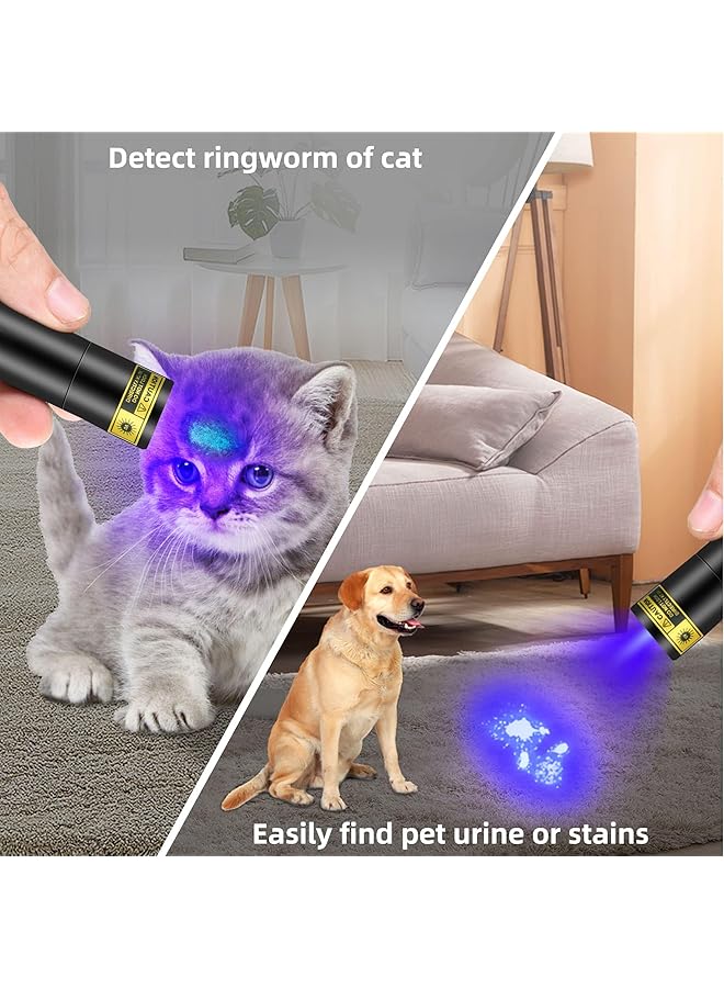Excefore UV Flashlight 365nm Portable Rechargeable Mini Blacklight LED Ultraviolet Light for Detecting Pet Urine Stains Fluorescent Material Money and Amber - Image 3