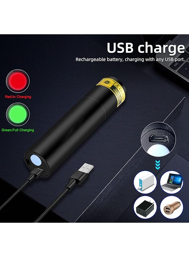 Excefore UV Flashlight 365nm Portable Rechargeable Mini Blacklight LED Ultraviolet Light for Detecting Pet Urine Stains Fluorescent Material Money and Amber - Image 4