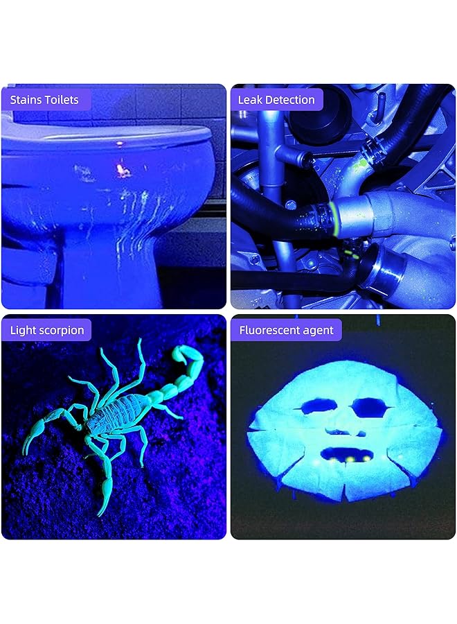 Excefore UV Flashlight 365nm Portable Rechargeable Mini Blacklight LED Ultraviolet Light for Detecting Pet Urine Stains Fluorescent Material Money and Amber - Image 5