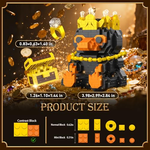 Vziimo Magic Animals Building Set Animal Toys with Necklace Ring Treasure Box Crown MOC Animal Building Blocks Gifts for Adults Teens Age 14 and Magic World Fans 950 PCS - Image 5