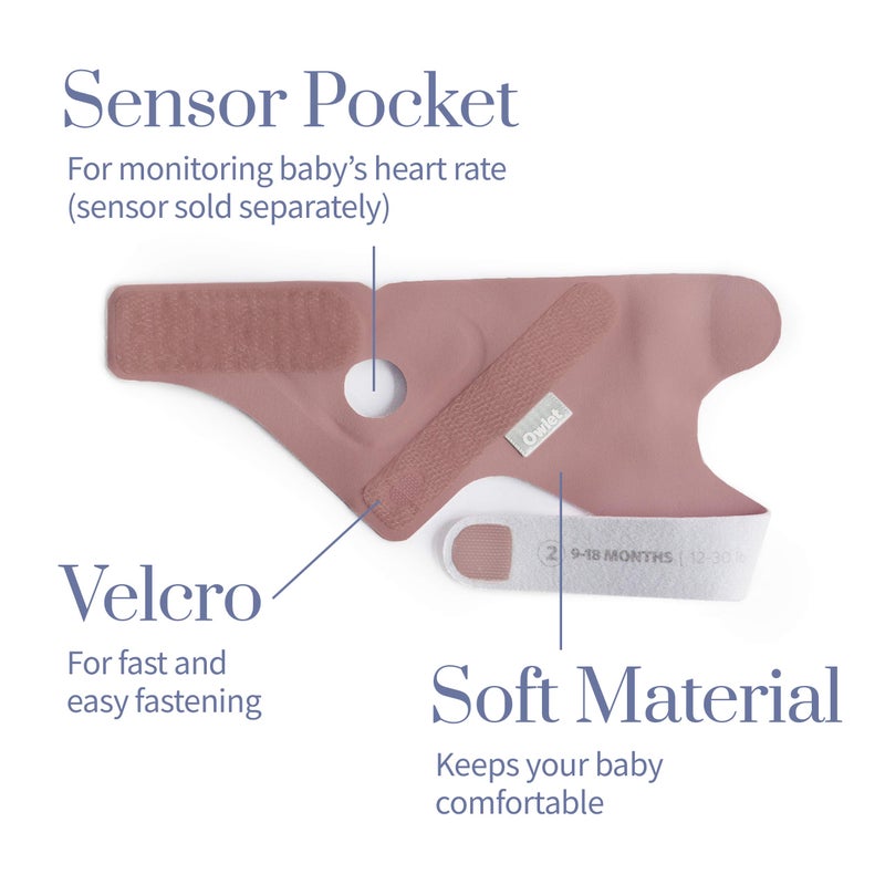Owlet Accessory Fabric Sock for Dream Sock Baby Monitor, Fits Babies 0 to 18 Months, Dusty Rose (Sensor and Base Station Not Included) - Image 5