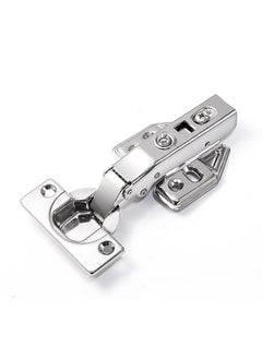 EDBIRET EDBIRET Stainless Steel 304 Grade Anti Rust Full Overlay 0 Crank Hydraulic Soft Close Auto Hinges for CabinetsCupboards 4 Hole Mounting Plate Pack of 2  - Image 1