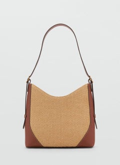 MANGO Contrast Canvas Shoulder Bag  - Image 1