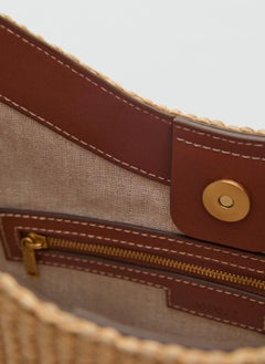MANGO Contrast Canvas Shoulder Bag  - Image 5