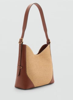MANGO Contrast Canvas Shoulder Bag  - Image 2