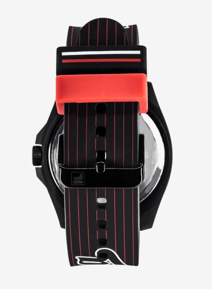 فيلا ساعة فيلا للجنسين بحزام سيليكون أسود، مقاس 43 مم - Image 4