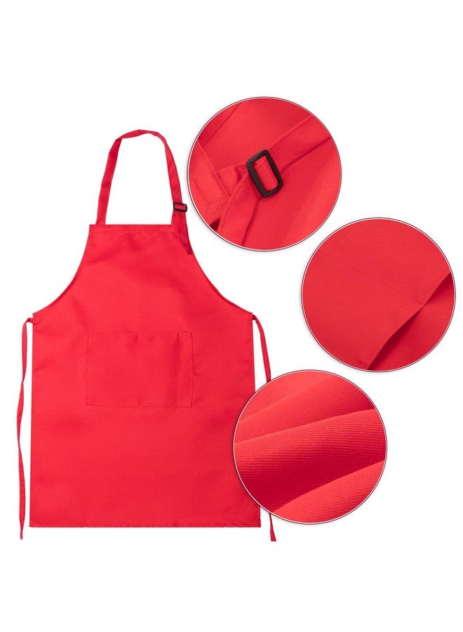 Satinior 8 Set Kids Apron And Chef Hat Set Kids Apron With 2 Pockets Adjustable For Boys Girl'S Cooking Baking Painting - Image 4