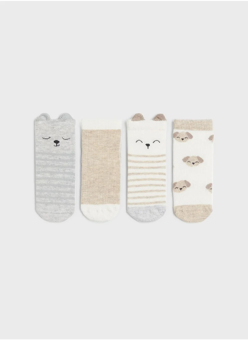 اتش اند ام Kids 4 Pack Printed Socks