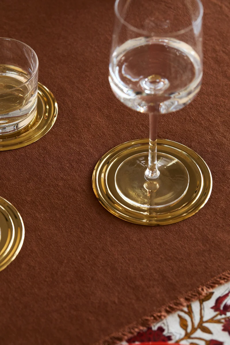 H&M 4-pack stainless steel coasters