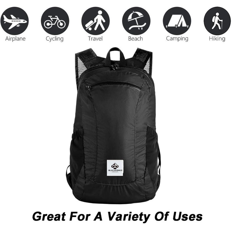 Blackpongo Small Backpack 18L Lightweight Packable Backpack for Travel, Airplane Travel Hiking Daypack (Green) - Image 4