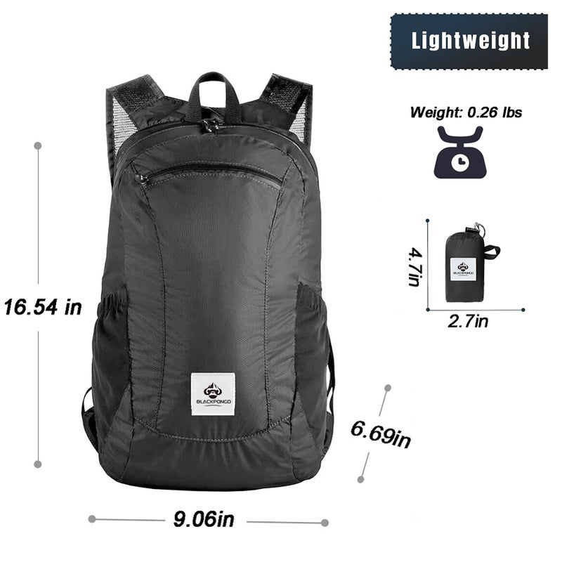 Blackpongo Small Backpack 18L Lightweight Packable Backpack for Travel, Airplane Travel Hiking Daypack (Green) - Image 3