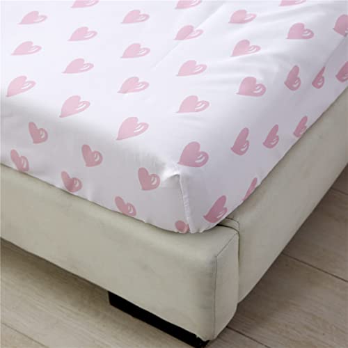 URBONUR 4-Piece Toddler Bedding Set - Ultra Soft Colorful Rainbow Cloud Pink Girls Toddler Comforter Set - Include Comforter, Flat Sheet, Fitted Sheet and Reversible Pillowcase - Image 4