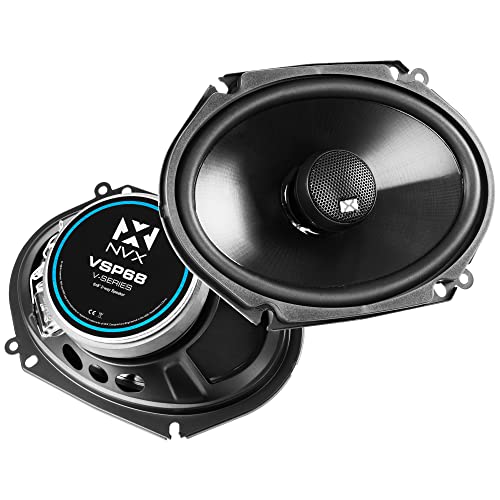 NVX® VSP68 6x8 / 5x7 Premium Car Speakers, 600W Max, 200W RMS, 2-Way Coaxial w/ 1" Silk Dome Tweeters & Built-in X-Overs, Easy to Install in Cars/Trucks/Doors (Pair) - Image 1