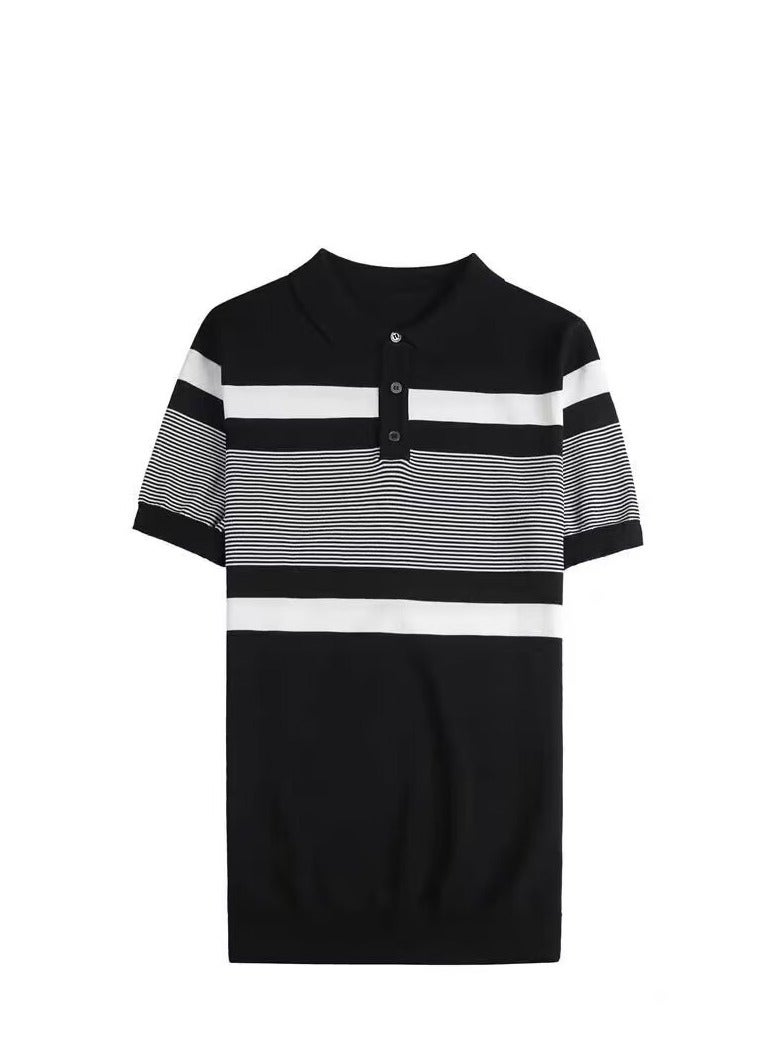 Men's Pure Cotton Short Sleeved T-shirt Casual POLO Shirt  - Image 2