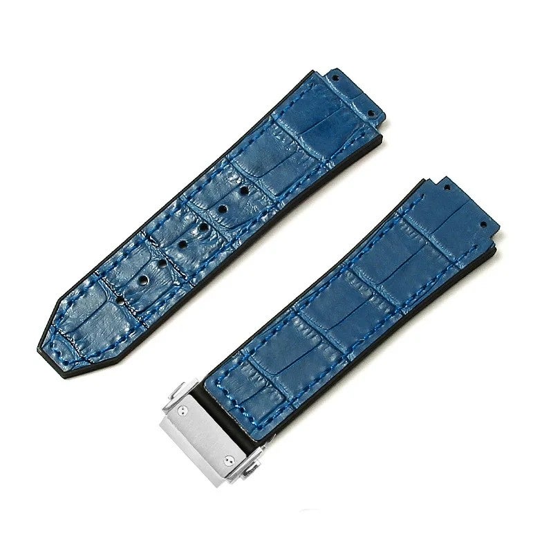 Bluejw Genuine Leather Watch Band Replacement for HB Big-bang Series, Crazy Horse Cowhide Strap 19mm x 26mm - Image 1