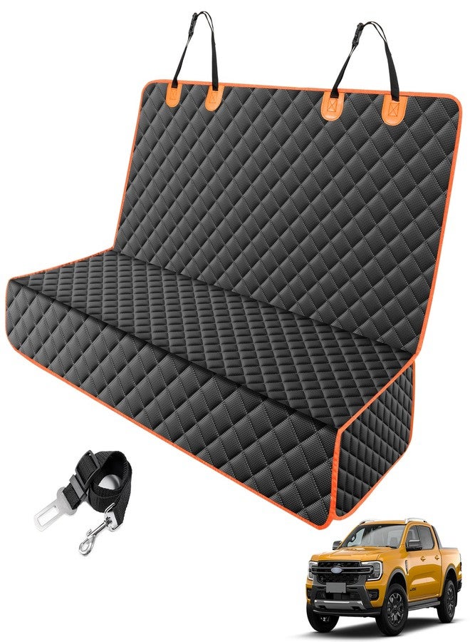 MIXJOY Truck Back Seat Cover for Dogs, Waterproof Pet Seat Covers for Trucks, Dog Cover for Truck Back Seat, Nonslip Pet Bench Seat Cover for Ford F150 F250 F350/Chevrolet Silverado/GMC/Ram - Image 1