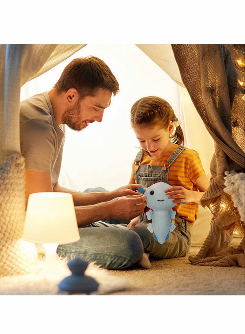 كابتن تيك 8 Inch Axolotl Stuffed Animal Soft Plush Squishy Toy Animals Throw Pillow Doll Cute Plushies Room Decor Great Gifts for Kids Birthday Blue - Image 5