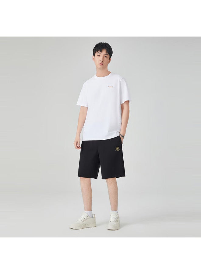 Cabbeen "heavy Embroidery" Cool Short Sleeve T-shirt 24 Summer Tide Brand Casual Ice Silk Bleached White 02 52 - Image 3
