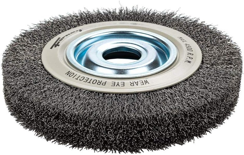 Forney 72897 Wire Bench Wheel Brush Industrial Pro Crimped with 12Inch Through 2Inch Multi Arbor 8Inchby012Inch - Image 2