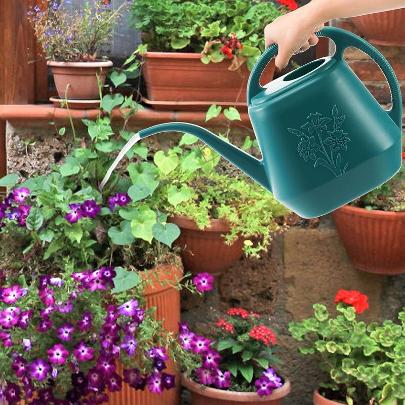 Fasmov 1-Gallon Plastic Watering Can with Comfortable Handle, Garden Watering Cans Long Spout for Indoor Outdoor Watering Plants (Green) - Image 5