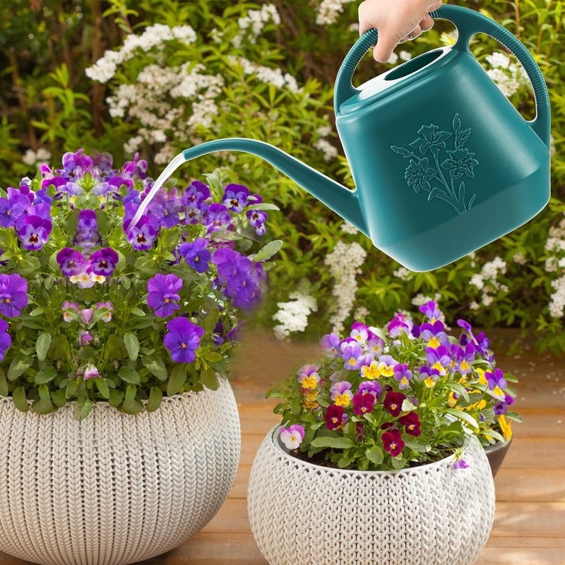 Fasmov 1-Gallon Plastic Watering Can with Comfortable Handle, Garden Watering Cans Long Spout for Indoor Outdoor Watering Plants (Green) - Image 4