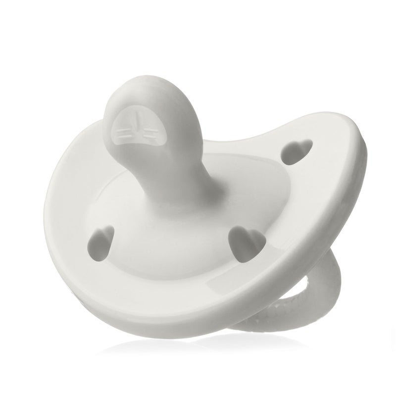 Chicco PhysioForma Luxe Orthodontic Pacifier for Babies 0-6 Months, One-Piece 100% Soft Silicone, Supports Breathing, Textured Shield & Handle, Included Sterilizing Case, BPA Free, 4-Pack, Multicolor - Image 5