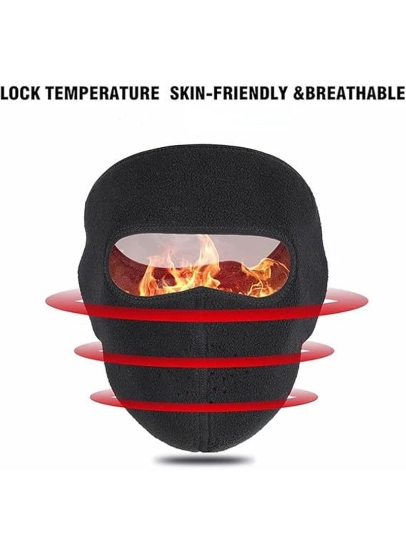SYOSI Winter Face Mask, Fleece Full Face Cover for Cold Weather, Windproof Thermal Balaclava with Breathable Design, Outdoor Ski Cycling Hiking Gear for Men and Women, 2 Pack Black - Image 3